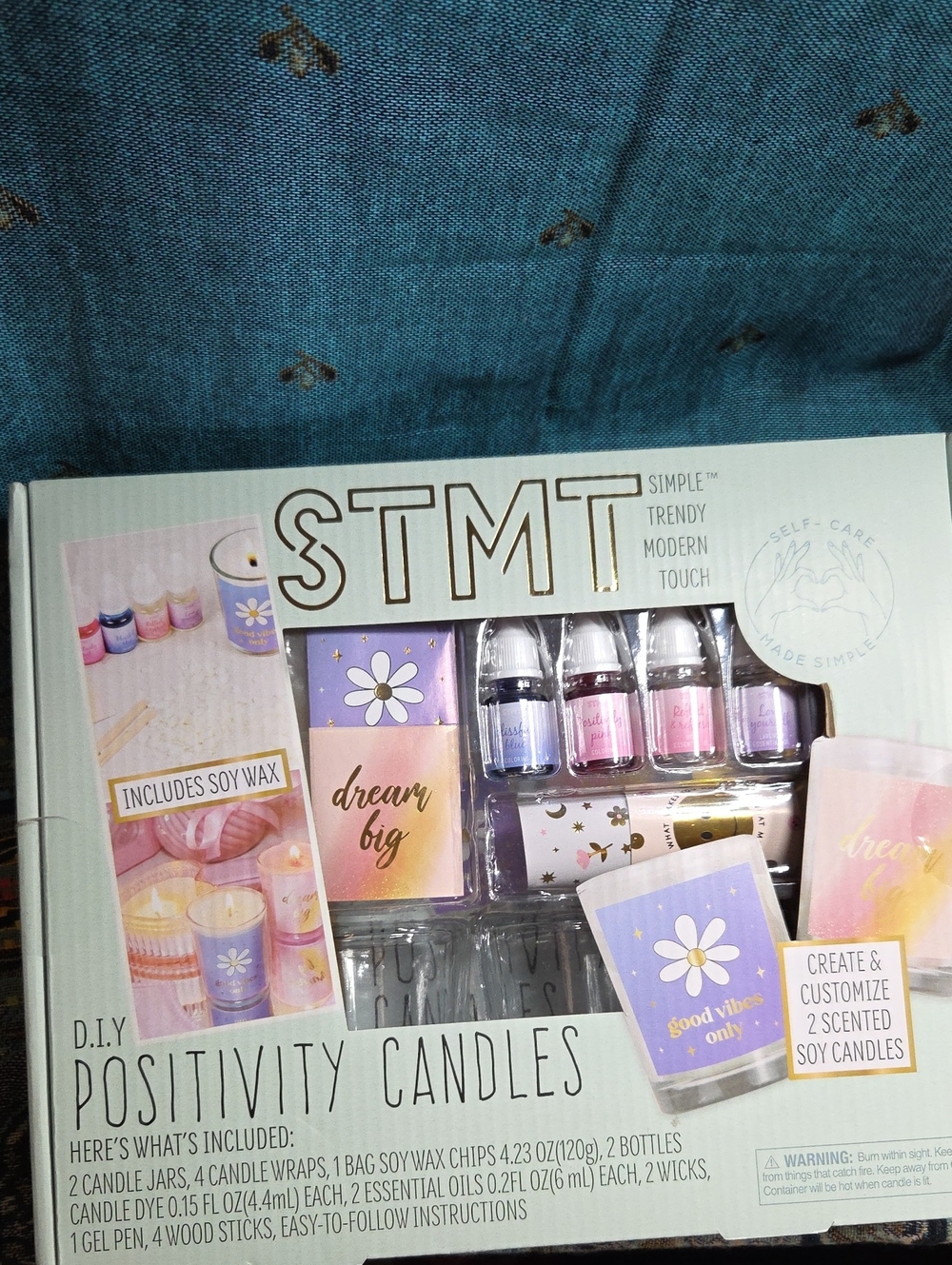 Positivity Candles DIY Kit - Purple Pink Scented Soy Candle Set